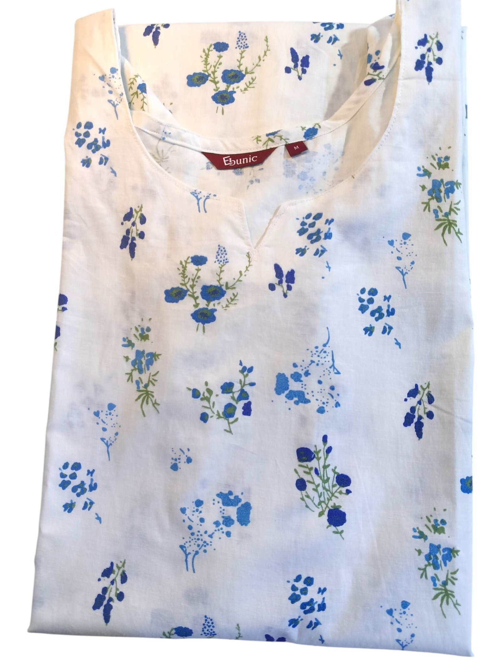 Ebunic Cotton Floral Print Detail